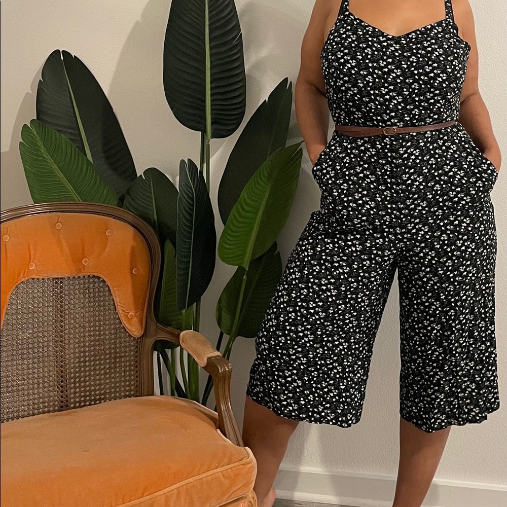 Flower print jumpsuit